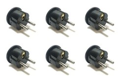 6PC American To European Plug Adapter Type E F USA To EU Round Pin Schuko Plug