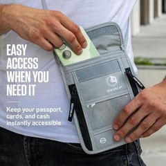 VENTURE 4TH Neck Wallet – RFID Blocking Passport Holder for Travel, Hidden Pa…