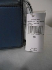 NWT Michael Kors $248 Jet Set Leather Toiletry Holder Travel Case, Navy