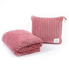 XL Travel Blanket Pillow Set 50×70 Compact 2-in-1 Blanket with Bag & Clip