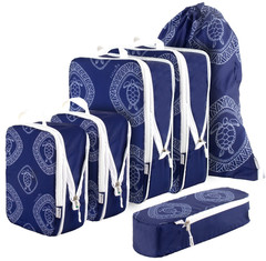 Compression Packing Cubes 6pc Set for Luggage, Travel Agency Gift, Fits Carry-On