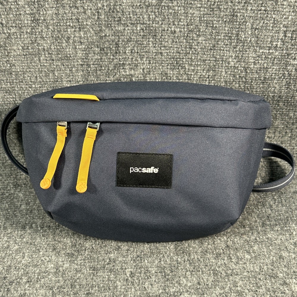 Pacsafe Go Sling Pack Anti-Theft RFID Blocking Crossbody Hip Belt Bag Fanny Blue