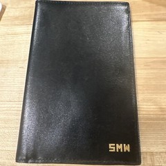 Mark Cross Black Soft Leather Passport Wallet 6 3/4” X 6 1/4” Italy