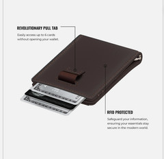 Kings Loot Trackable Wallet with Included AirTag in Calfskin Leather