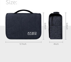 Large Hanging Toiletry Bag Waterproof Cosmetic Travel Makeup Organizer Black