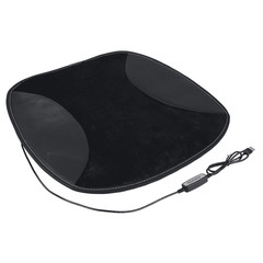 Car Heating Seat Cushion USB Port Plush 12V Sedan 24V Truck Memory Foam Office