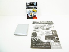 RFID Blocking Bi-fold Wallets Silver ID Steel Defense Wallet Theft Protection Bi