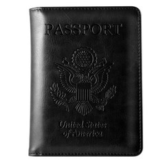 Blocking RFID Multi-function Passport Holder Card Slot Vaccine Card Leather Case