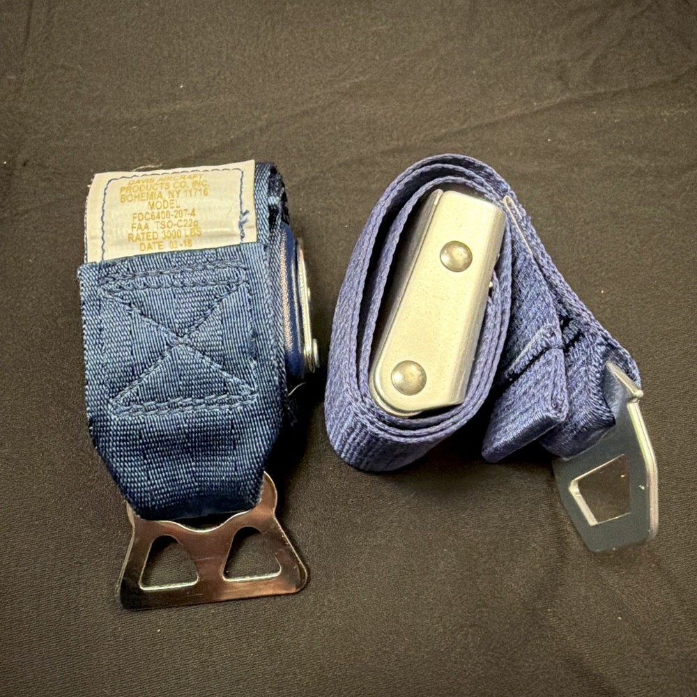 Two (2) Universal Adjustable Airplane Seat Belt Extenders