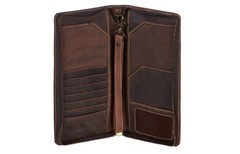 728 Large Distressed Leather Travel Wallet for Passports, Tickets and Credit …