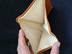 Vintage Leather Passport Wallet- British Tan -Vegetable Tanned With Great Patina