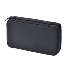 MUJI Nylon Compact Black TRAVEL TECH Pouch Bag Case 8 ×5× 1.75in New with Tags