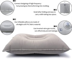 JAKENHAM 2Pack Ultralight A4 Size Inflatable Travel 2 Count (Pack of 1), Gray