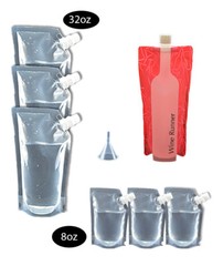 Cruise Flask Kit Plastic Rum Runner Sneak Alcohol Liquor Wine Bags Pouch Hidden