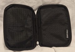 Zero Grid Black RFID Blocking Travel Organizer Passport Wallet Holder Case