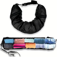 Travel Neck Pillow Stuffed with Clothes – Extra Carry on Storage for Flights – A