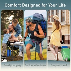 Travel & Camping Cooling Memory Foam Pillow for Backpacking&AirplanesSmall Pi…