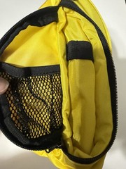 LL Bean Yellow Toiletry Bag Many Compartments Hook Has SD Monogram Outdoors