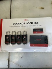 Keyless TSA Approved Luggage Locks with Card Keys & No Combo to Forget (4 Pack)