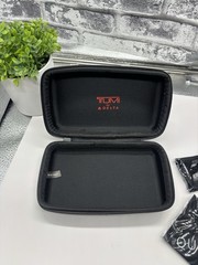 TUMI for Delta Black Amenity Kit Small Zippered Soft Travel Case Toiletry Bag