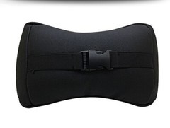 LEXUS Logo Neck Car Pillow Cowhide Leather PP Cotton Headrest 2 Set From JAPAN