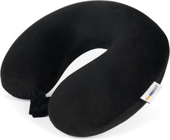 Almohada De Viaje De Espuma Viscoelastica Con Funda Lavable Aviones Color Negro