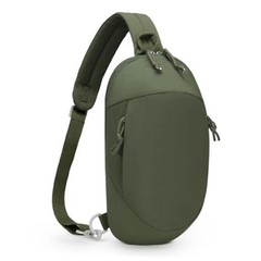 Small Sling Bag with RFID Blocking, Mini Fanny Pack for Women Men, Dark Green
