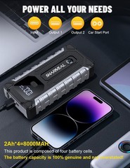 Sharmeal Car Jump Starter 6000A Jump Starter Battery Pack for All Gas and 9.0L
