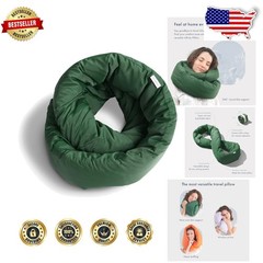 Infinity Pillow – Bamboo Neck Pillow – Adjustable 360 Support – Machine Wash…