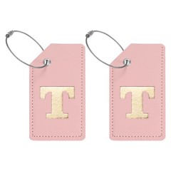 Initial Luggage Tags for Suitcases [2PCS] – Identifier Name Tag [Letter T]
