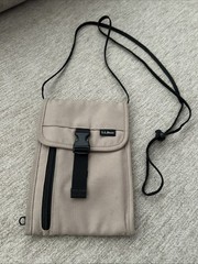 LL Bean Travel Passport Organizer Wallet Crossbody Khaki Travel Vacation Bag
