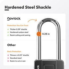 NOVLOCK 2.76 in Long Shackle Combination Locks for Outdoor & Indoor | Heavy D…
