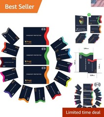 Brand New RFID Blocking Sleeves Set with Color Coding in Navy Blue – Unisex T…