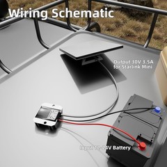 Starlink Mini 12V Adapter, Starlink Mini Power Supply 12/24V Step Up to 30V 3.5A