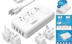 2000W Voltage Converter for Travel, 220V to 110V Converter w/Type C, E/F, G,