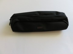 NWOT TUMI Black Ballistic Zipper Accessory Cord Travel Pouch Pencil Case 10×4″