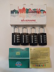 Giverare 4-digit combination locks (box of 4) set your own combination luggage