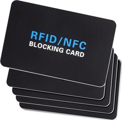 5 Pack RFID Blocking Card– Protects Entire Wallet, NFC Debit & Credit Cards New