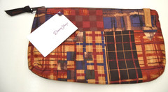 NWT Donna Sharp 3 Piece Rectangular Cosmetic Bags “Rustic Plaid” Multicolored