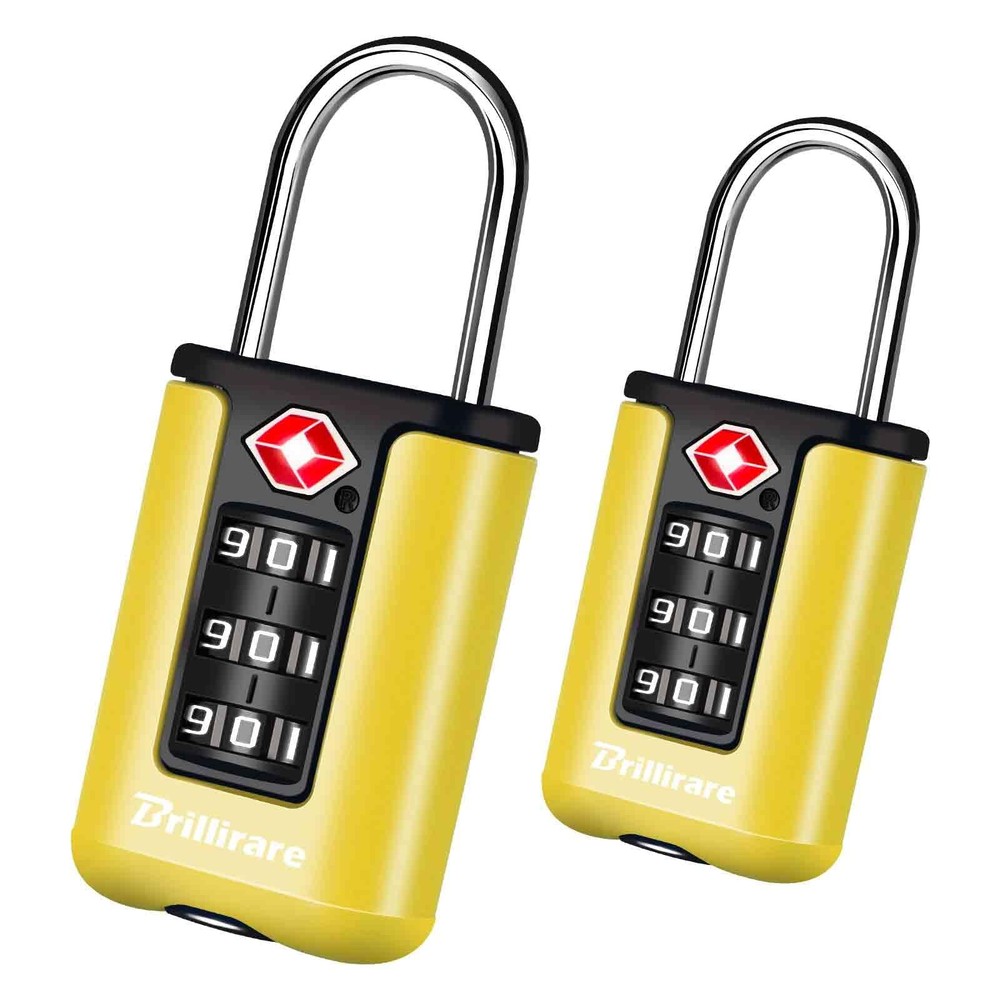 2 Pack TSA Approved Luggage Locks, Combination Travel Padlock, 3-Digit Waterp…