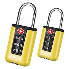 2 Pack TSA Approved Luggage Locks, Combination Travel Padlock, 3-Digit Waterp…