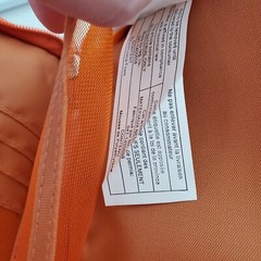 Lug Quilted Travel Wallet Organizer Passport Case Orange Wristlet Zip Around