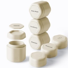 Versatile Travel Bottle Set – Shampoo, Conditioner – Sand