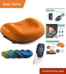 ALUFT 2.0 Ultralight Inflatable Camping Pillow – Ergonomic Neck & Lumbar Support