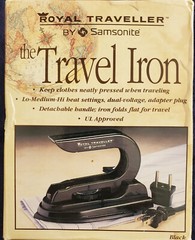Vintage Samsonite RT-14 Royal Traveller The Travel Iron Folding Dual Voltage ‘91