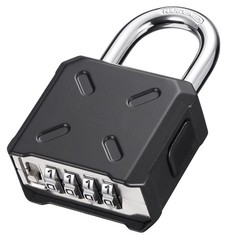 Combination Lock Heavy Duty Outdoor Padlock, Security Customizable 4 Digit Co…