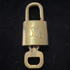 Louis Vuitton Solid Brass Gold Padlock With #323 Key