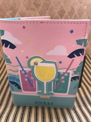 NWT GUESS Drinks Embossed Logo Passport Document Case Holder Limited Edition
