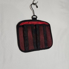 Vintage LL Bean Red Travel Toiletry MakeUp Hanging Organizer Expanding Bag Large