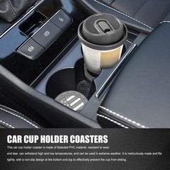 Lyxheth 4PCS Car Cup Holder Coasters, 2.76*2.76*0.2 inches, Gray